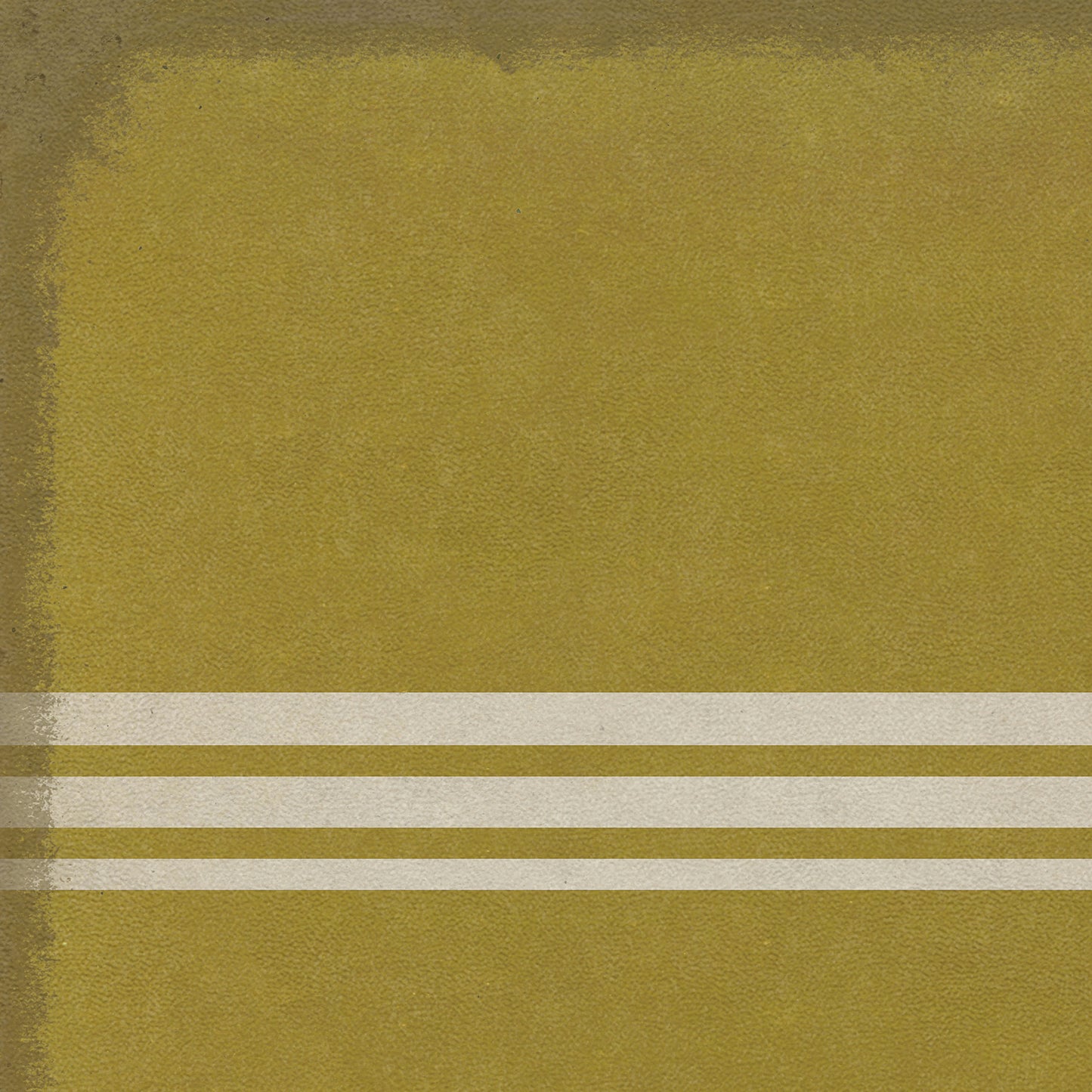 Pattern 50 Organic Stripes Yellow and White 38x56 Vintage Vinyl Floorcloth