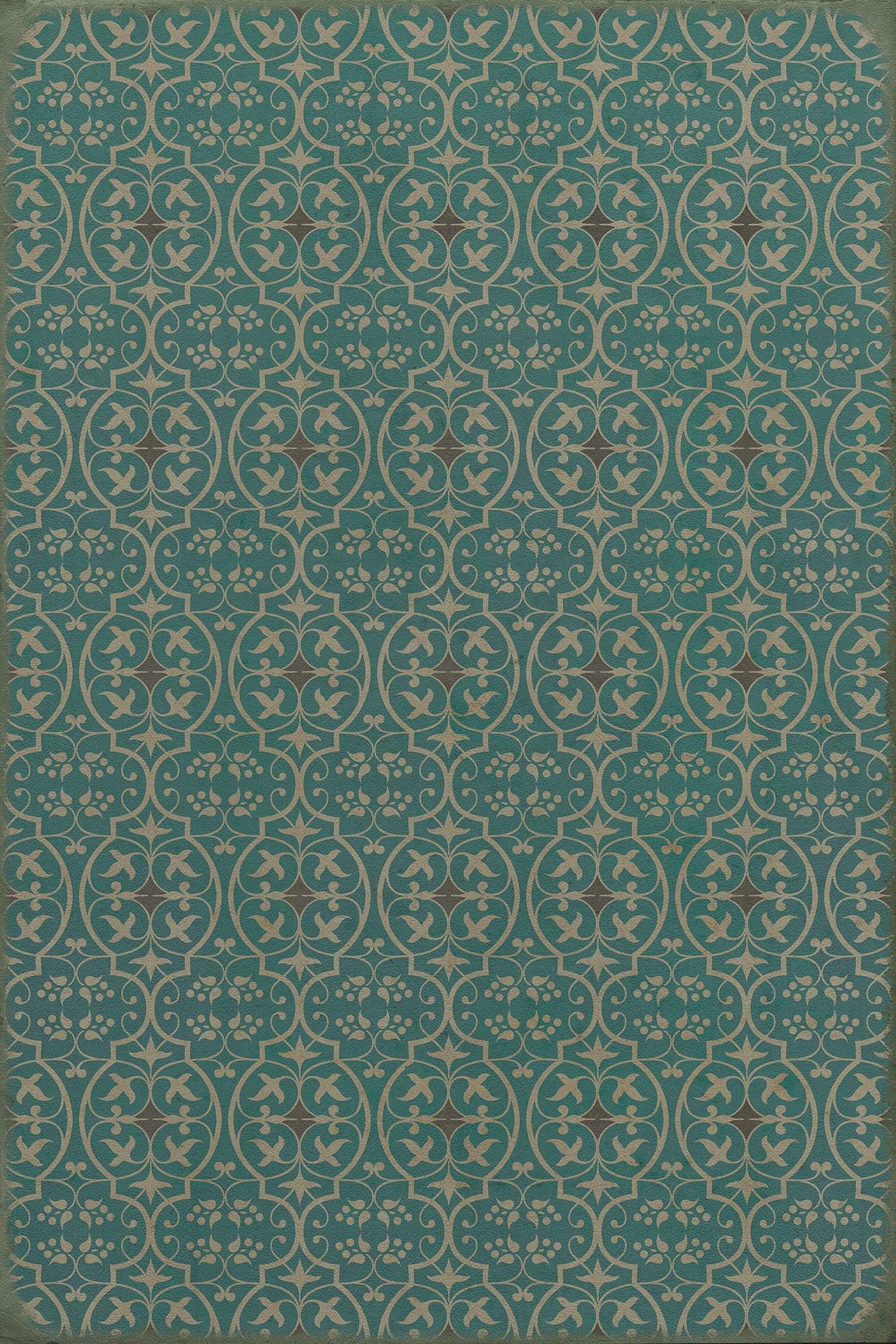 Pattern 51 Echo in the Memory 20x30 Vintage Vinyl Floorcloth