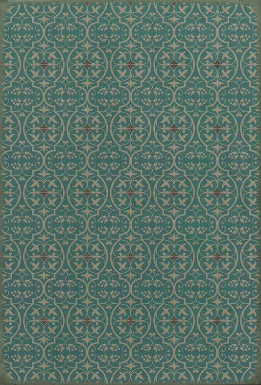 Pattern 51 Echo in the Memory 38x56 Vintage Vinyl Floorcloth