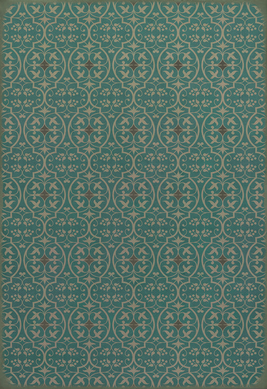 Pattern 51 Echo in the Memory 70x102 Vintage Vinyl Floorcloth