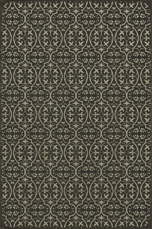 Pattern 51 He kindly stopped for me 20x30 Vintage Vinyl Floorcloth
