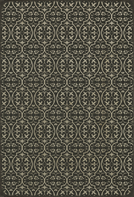 Pattern 51 He kindly stopped for me 38x56 Vintage Vinyl Floorcloth