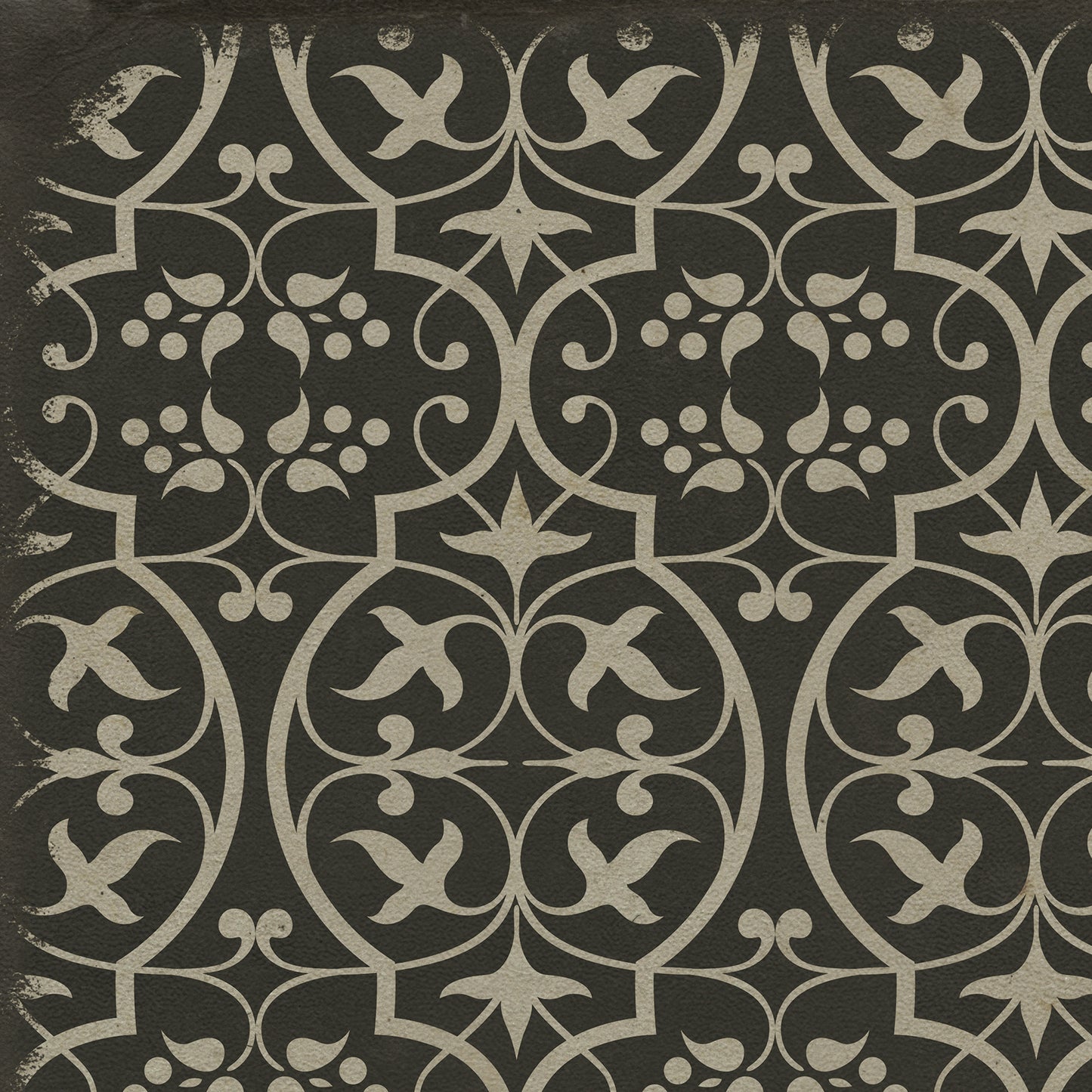 Pattern 51 He kindly stopped for me 38x56 Vintage Vinyl Floorcloth