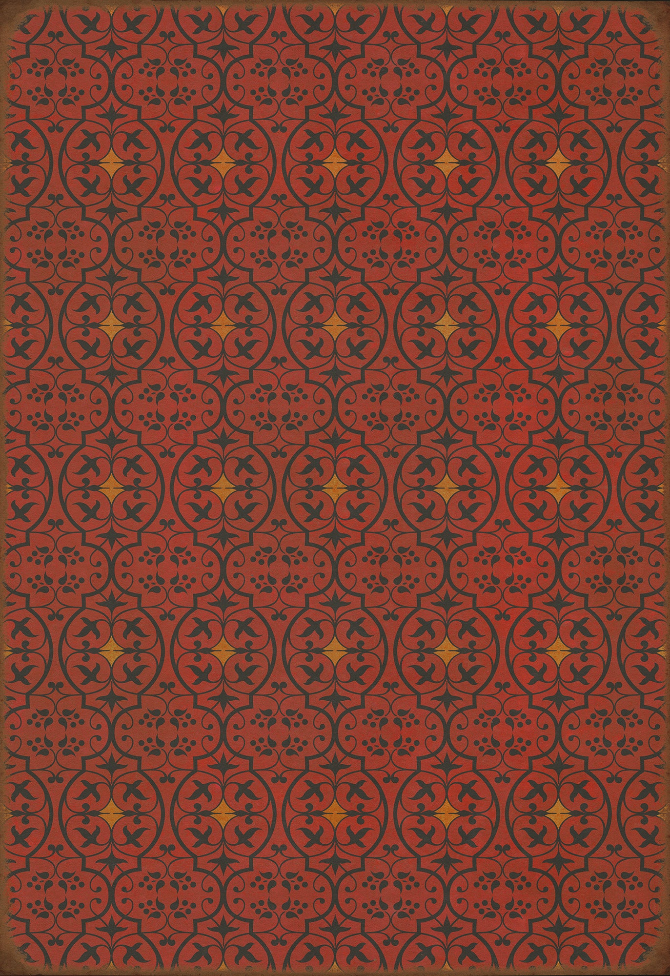 Pattern 51 Hookah Lounge 70x102 Vintage Vinyl Floorcloth