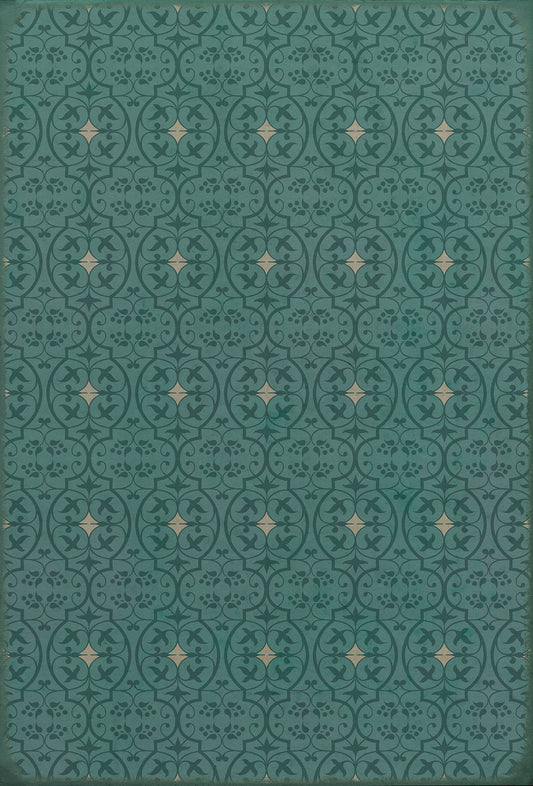 Pattern 51 Isn't it pretty to think so 38x56 Vintage Vinyl Floorcloth