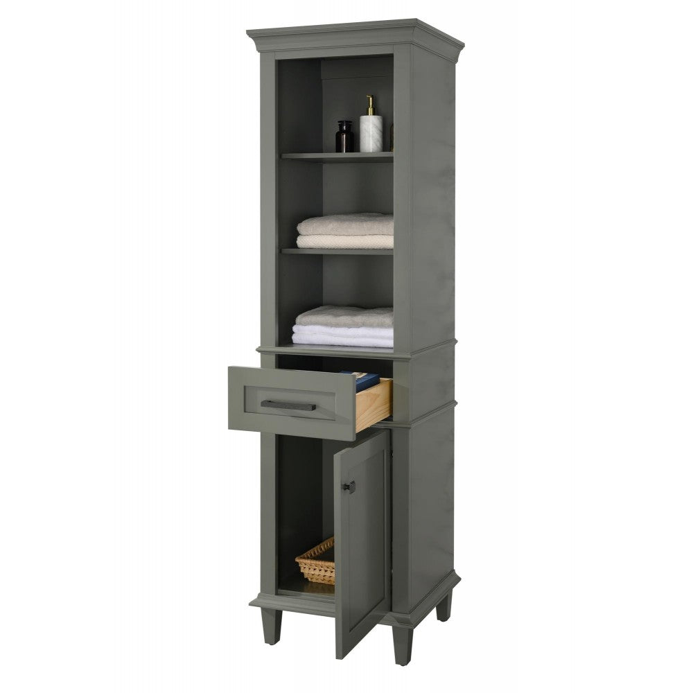 21" Pewter Green Linen Cabinet