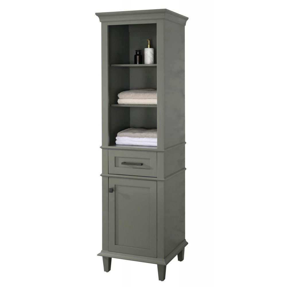 21" Pewter Green Linen Cabinet