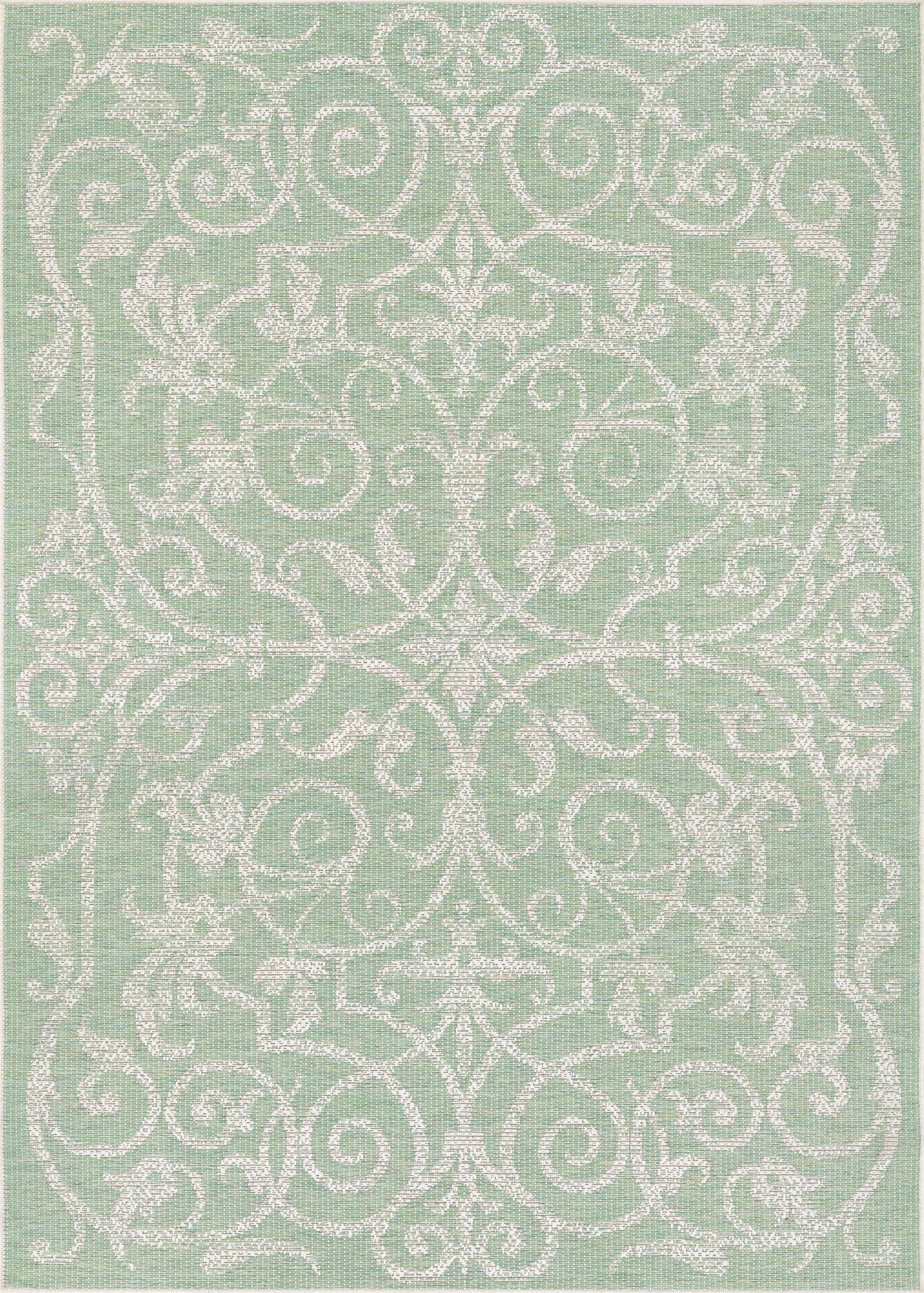 Couristan Monaco Summer Quay Ivory-Light Green Rug 2' x 3'7"
