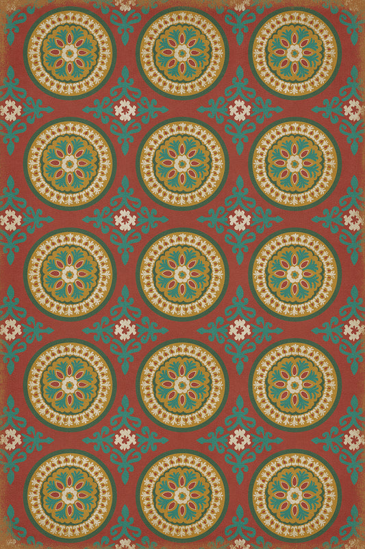 Pattern 43 Awakening 20x30 Vintage Vinyl Floorcloth