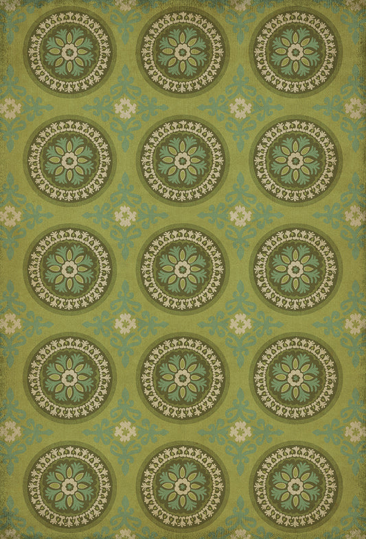 Pattern 43 Dharma 38x56 Vintage Vinyl Floorcloth