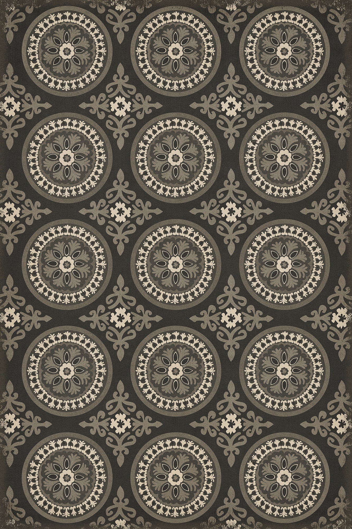 Pattern 43 Karma 20x30 Vintage Vinyl Floorcloth