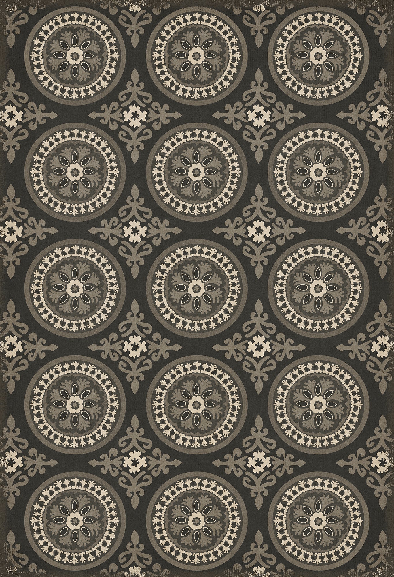 Pattern 43 Karma 52x76 Vintage Vinyl Floorcloth