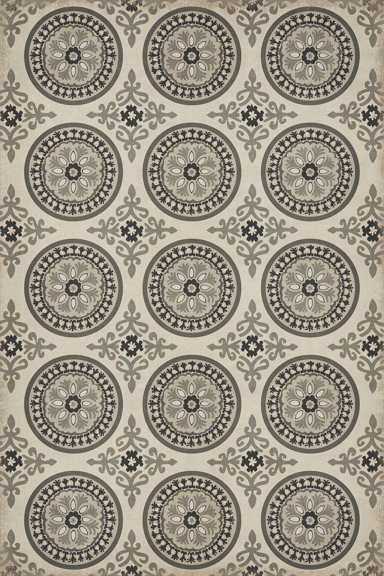Pattern 43 Peace 20x30 Vintage Vinyl Floorcloth