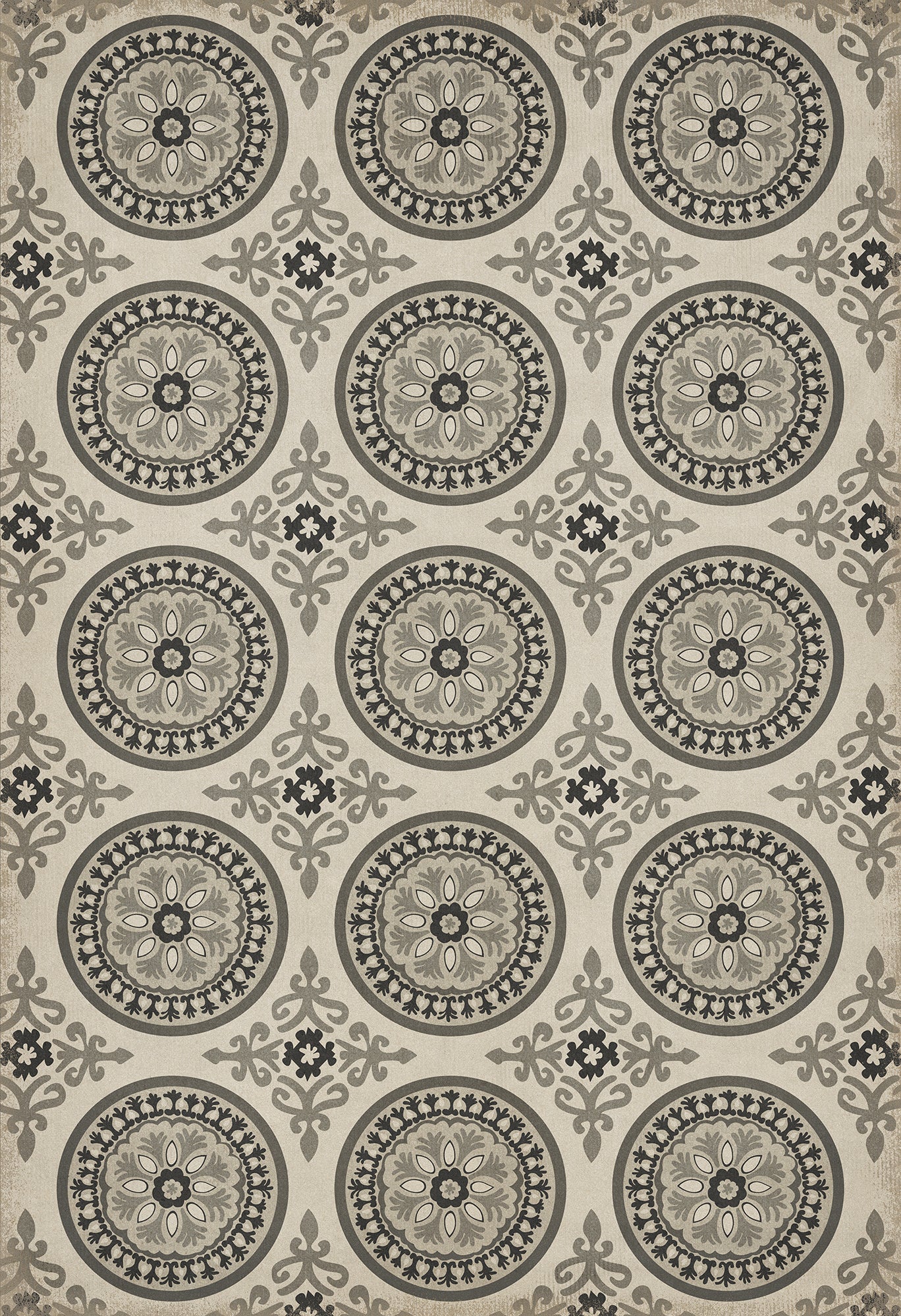 Pattern 43 Peace 52x76 Vintage Vinyl Floorcloth