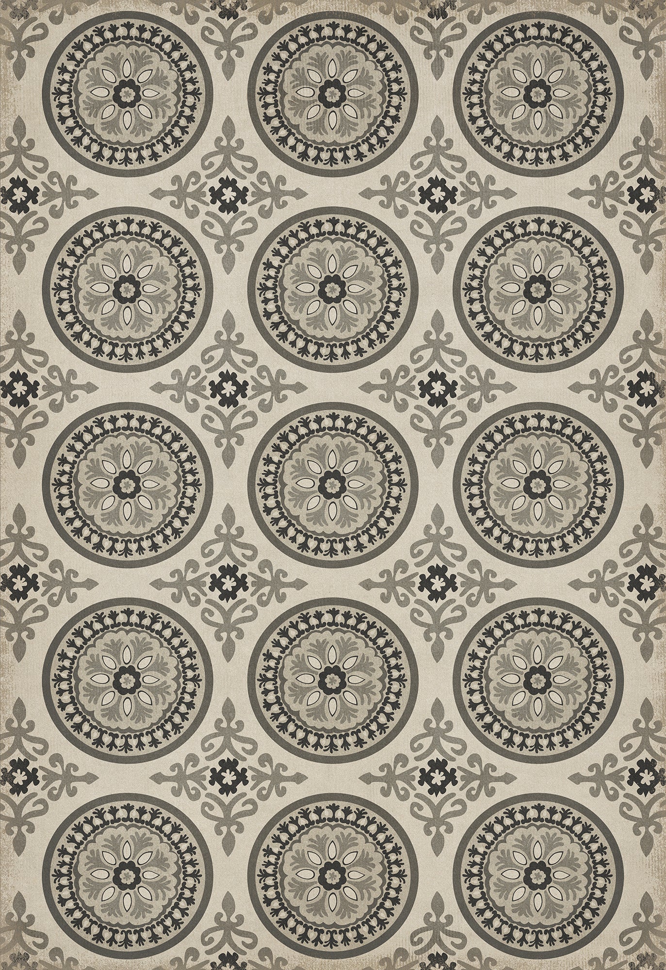 Pattern 43 Peace 70x102 Vintage Vinyl Floorcloth