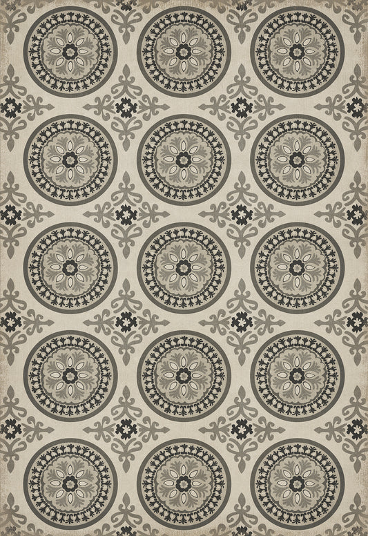 Pattern 43 Peace 70x102 Vintage Vinyl Floorcloth