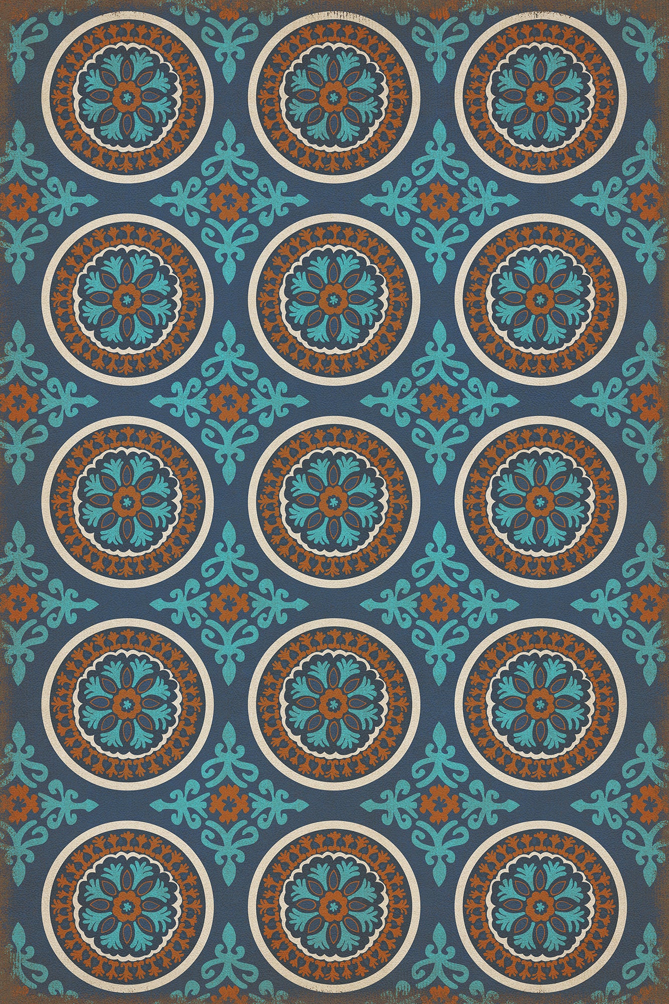 Pattern 43 Samadi 20x30 Vintage Vinyl Floorcloth