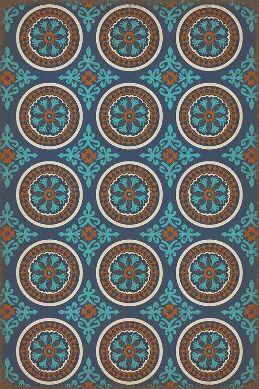 Pattern 43 Samadi 20x30 Vintage Vinyl Floorcloth