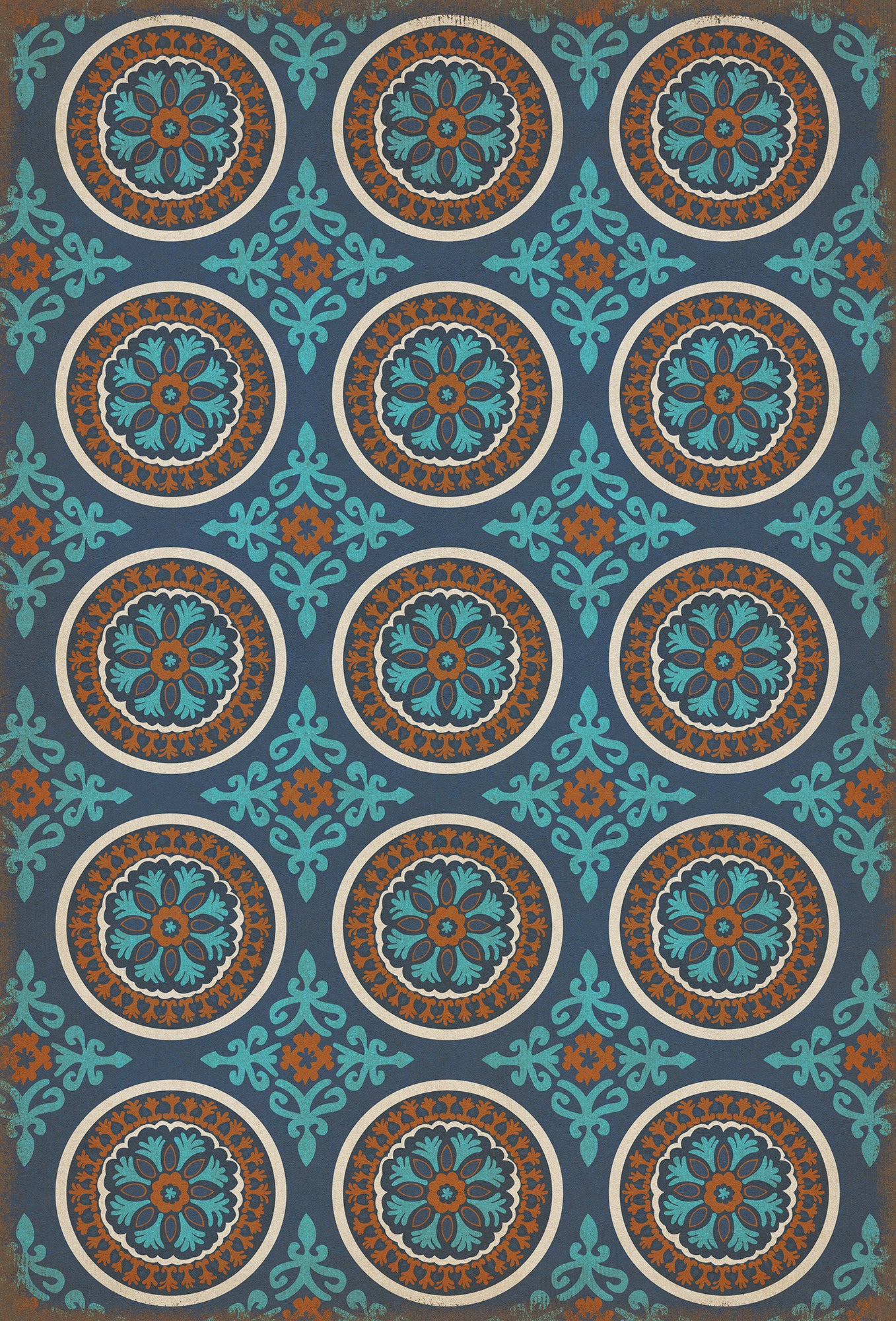 Pattern 43 Samadi 38x56 Vintage Vinyl Floorcloth