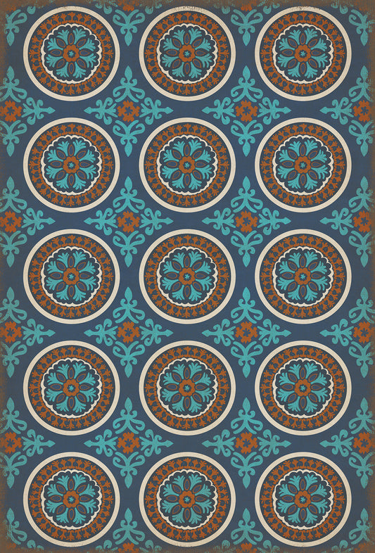 Pattern 43 Samadi 38x56 Vintage Vinyl Floorcloth