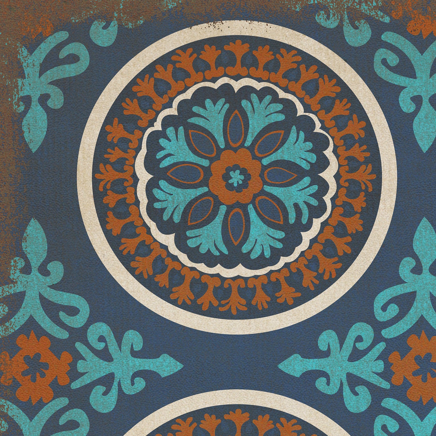Pattern 43 Samadi 38x56 Vintage Vinyl Floorcloth