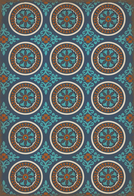 Pattern 43 Samadi 52x76 Vintage Vinyl Floorcloth