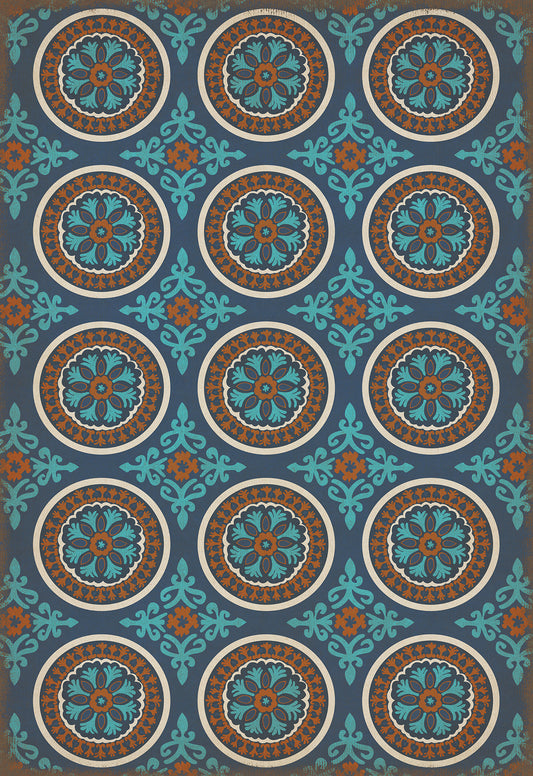 Pattern 43 Samadi 70x102 Vintage Vinyl Floorcloth