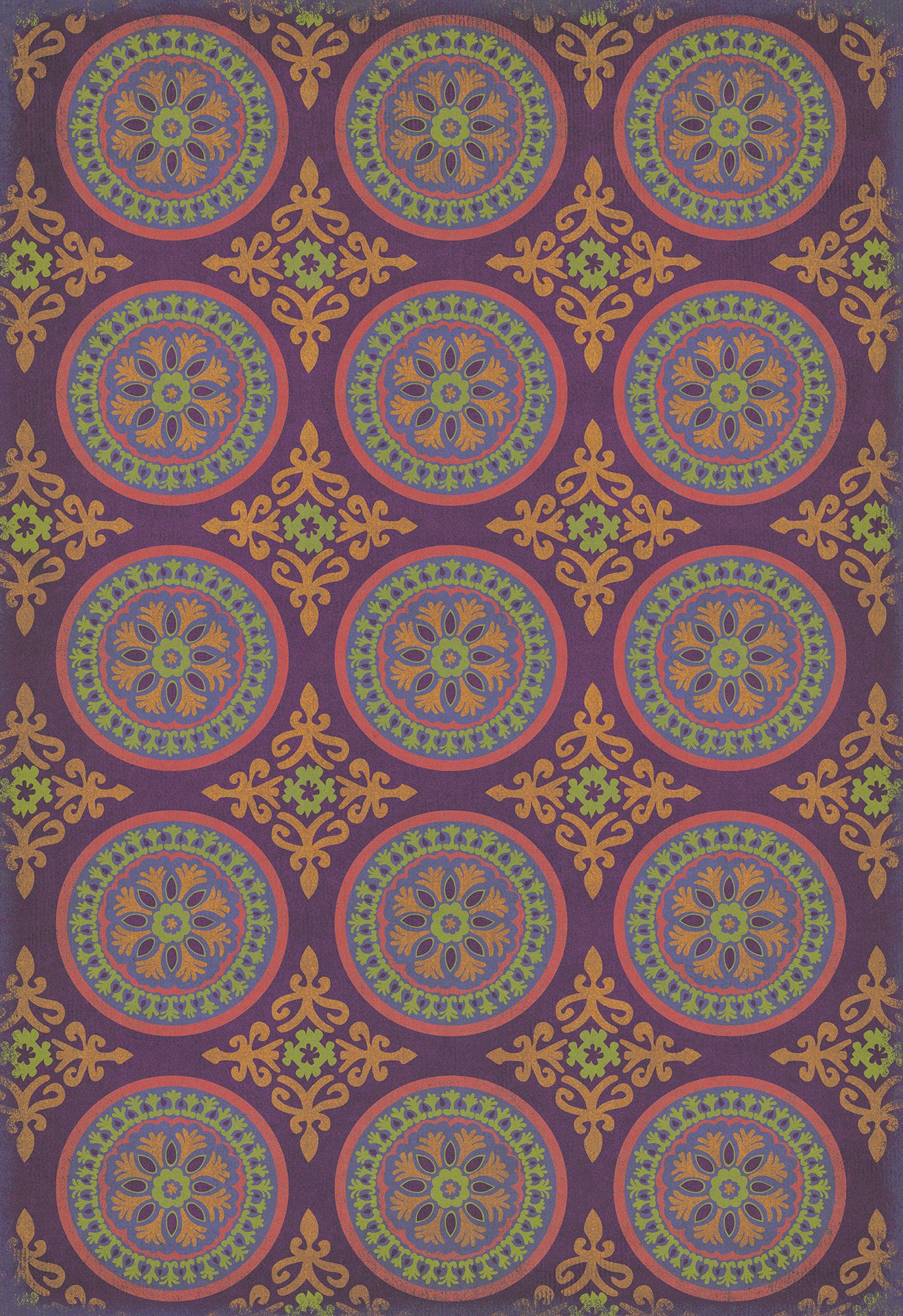 Pattern 43 Samsara 70x102 Vintage Vinyl Floorcloth