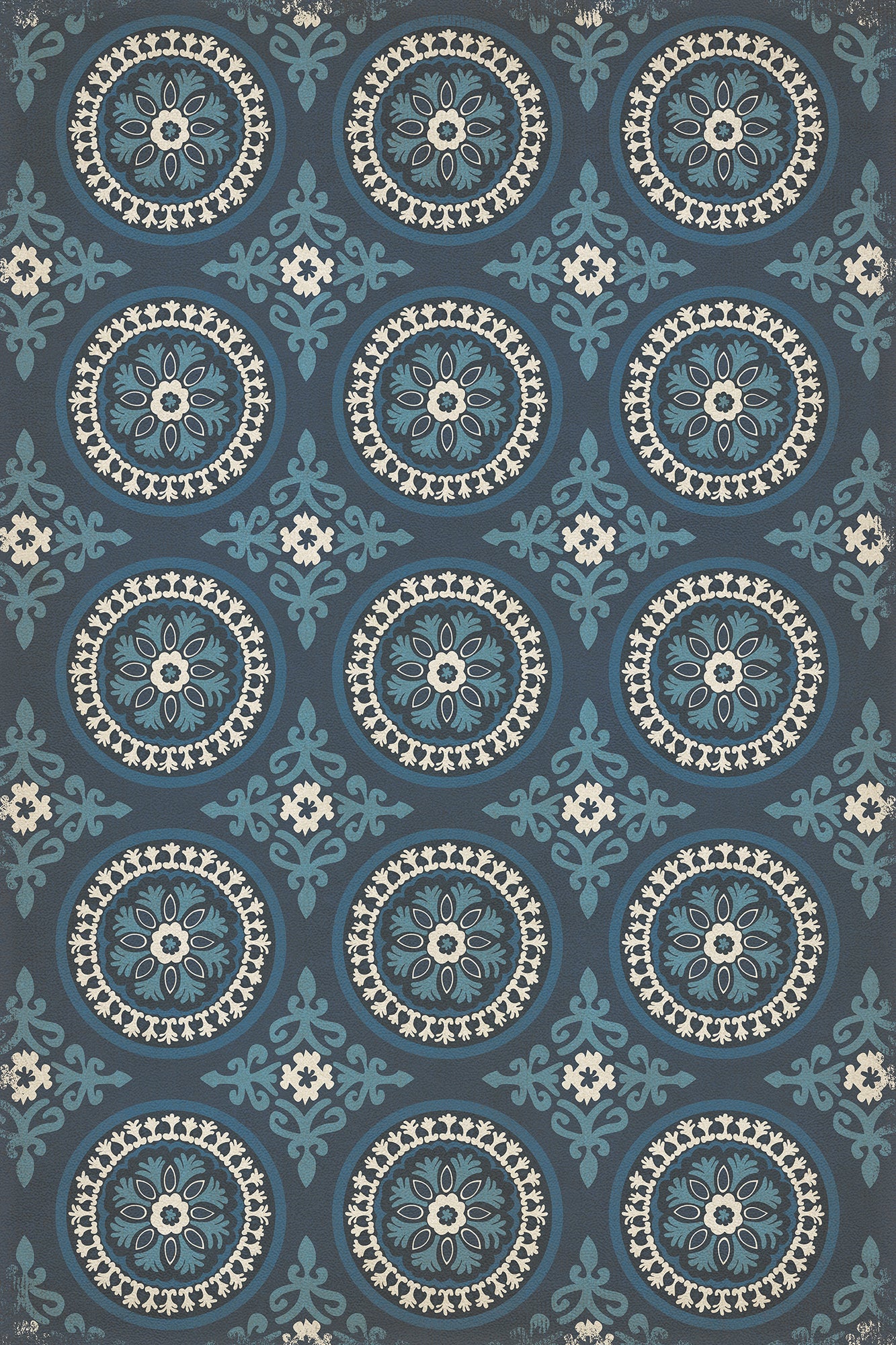 Pattern 43 Zen 20x30 Vintage Vinyl Floorcloth