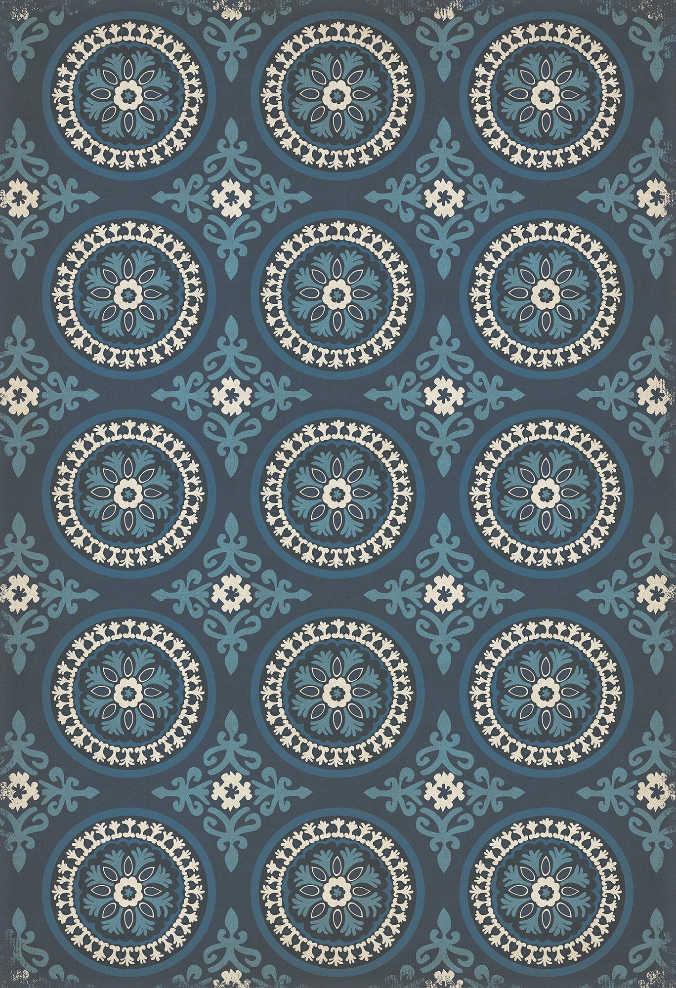 Pattern 43 Zen 52x76 Vintage Vinyl Floorcloth