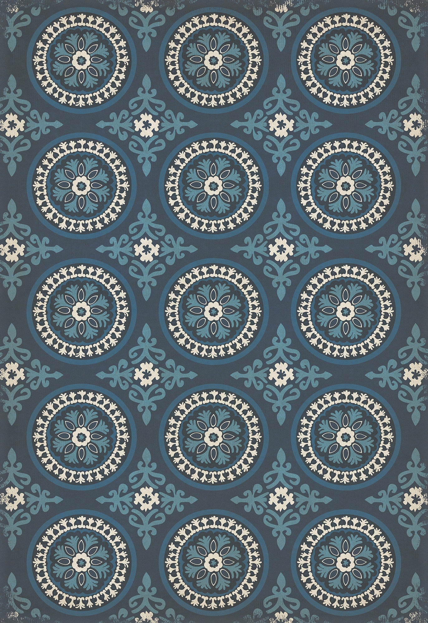 Pattern 43 Zen 70x102 Vintage Vinyl Floorcloth