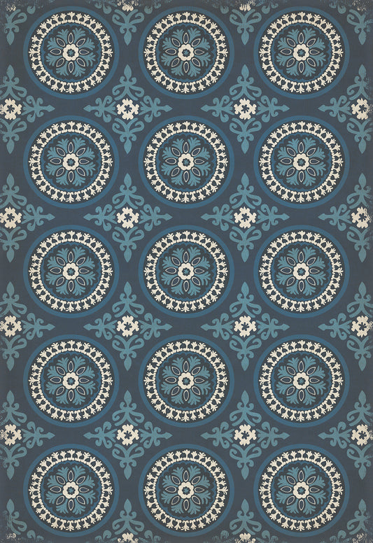 Pattern 43 Zen 70x102 Vintage Vinyl Floorcloth