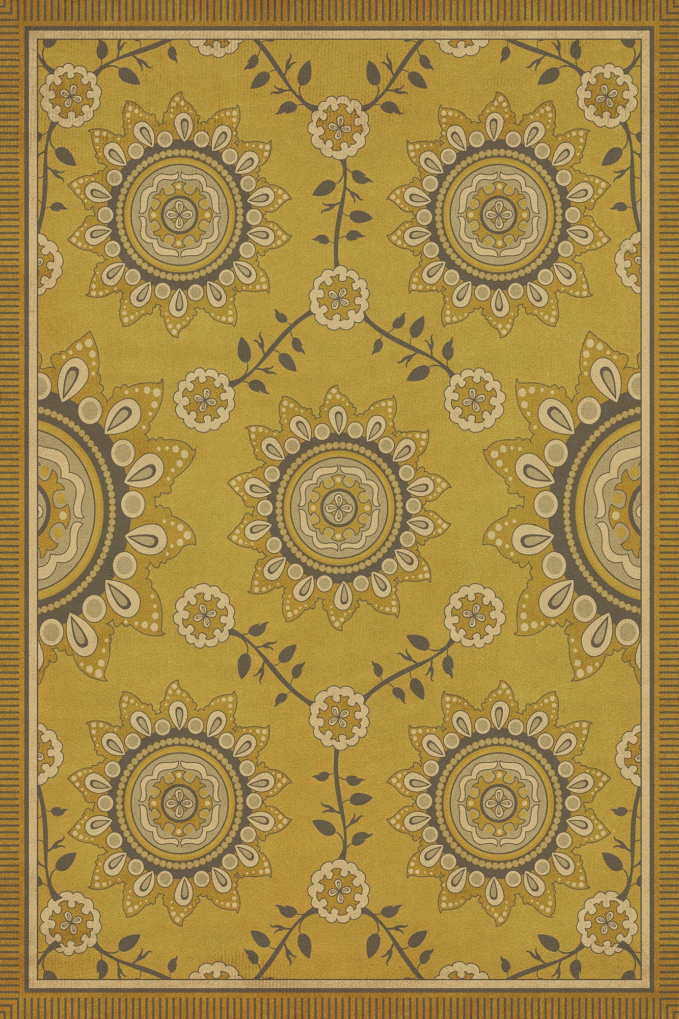Pattern 44 Holein 20x30 Vintage Vinyl Floorcloth