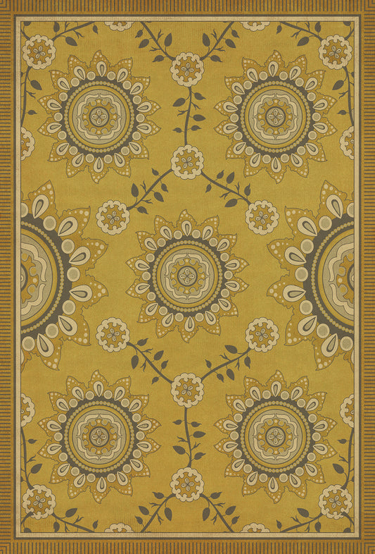 Pattern 44 Holein 38x56 Vintage Vinyl Floorcloth