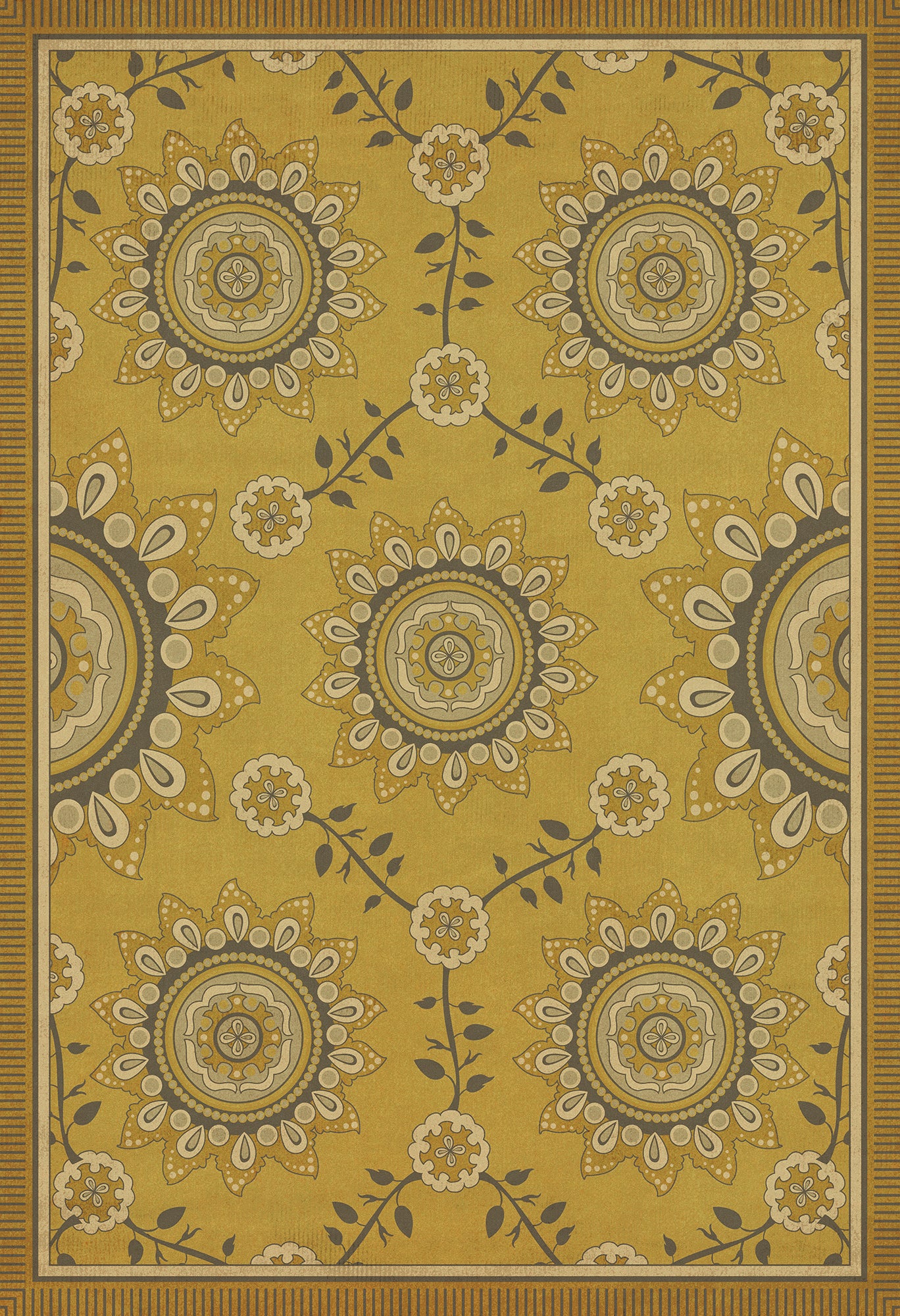 Pattern 44 Holein 52x76 Vintage Vinyl Floorcloth