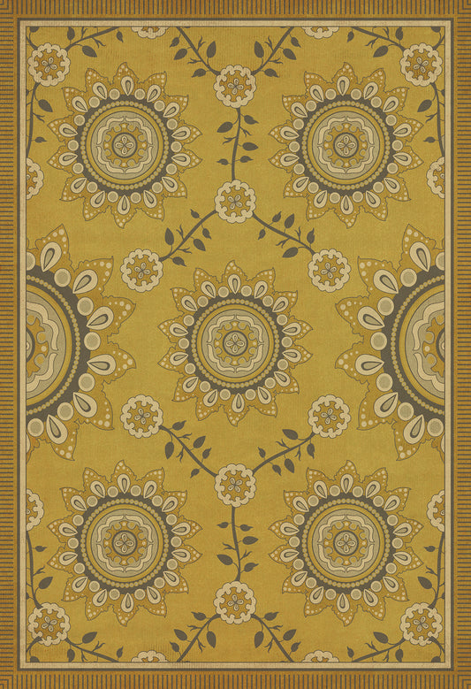 Pattern 44 Holein 52x76 Vintage Vinyl Floorcloth