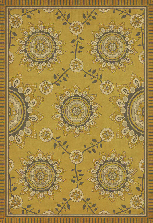 Pattern 44 Holein 70x102 Vintage Vinyl Floorcloth