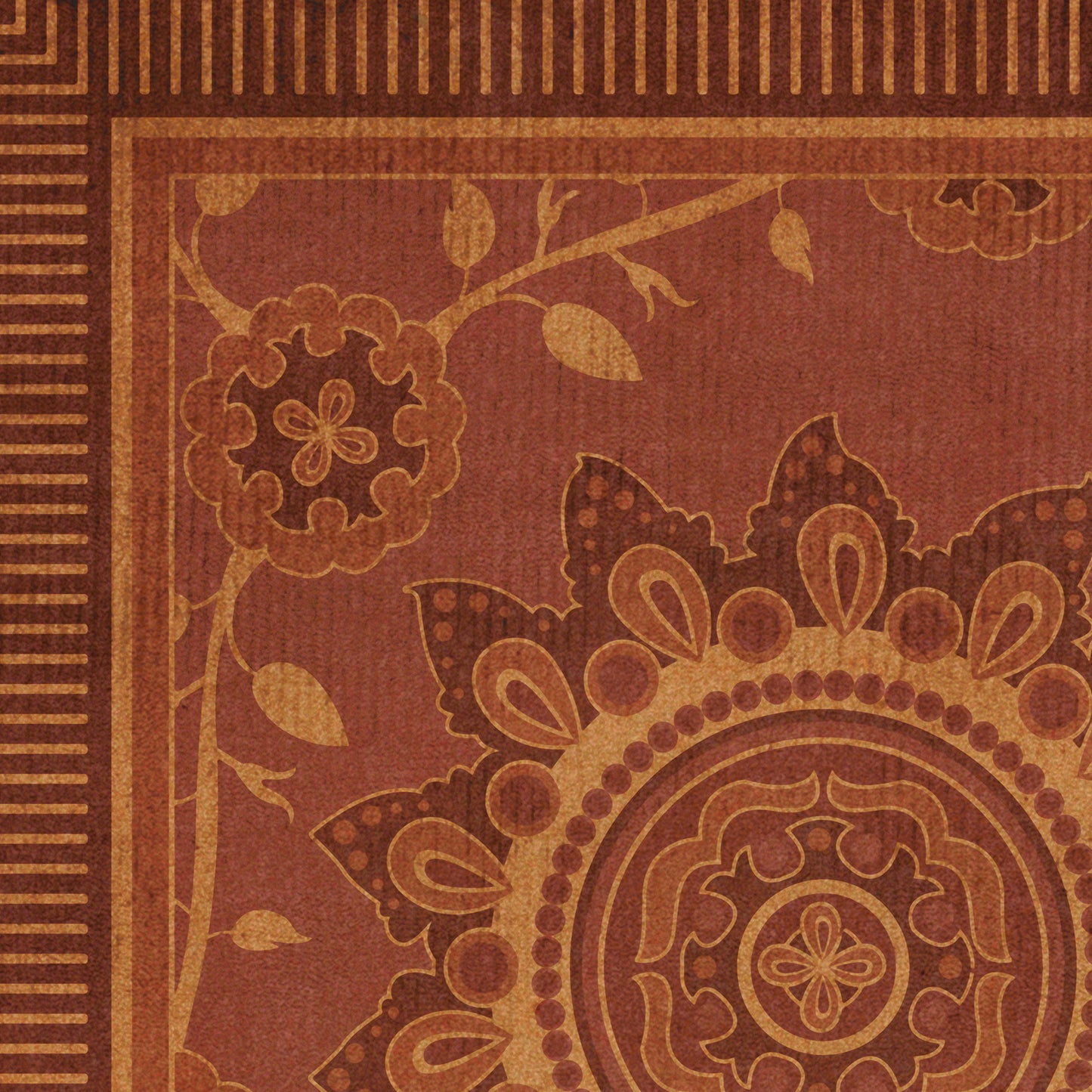 Pattern 44 Parisian 38x56 Vintage Vinyl Floorcloth