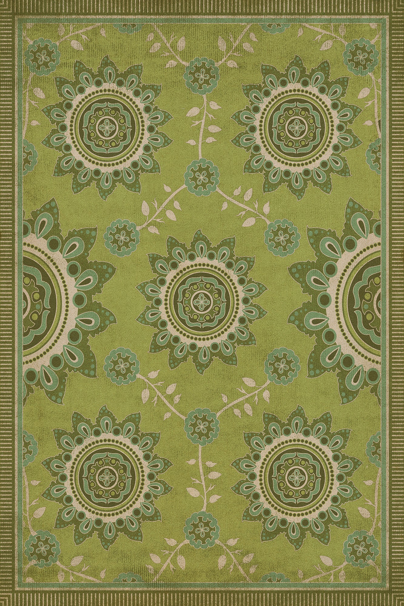 Pattern 44 Sashiko 20x30 Vintage Vinyl Floorcloth