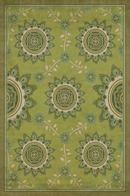 Pattern 44 Sashiko 20x30 Vintage Vinyl Floorcloth