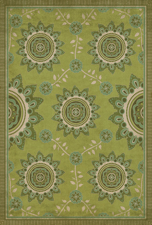 Pattern 44 Sashiko 38x56 Vintage Vinyl Floorcloth