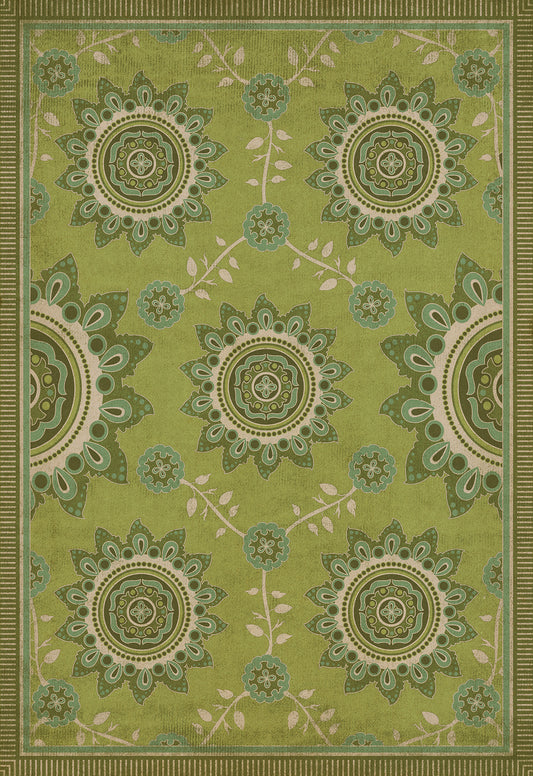 Pattern 44 Sashiko 70x102 Vintage Vinyl Floorcloth