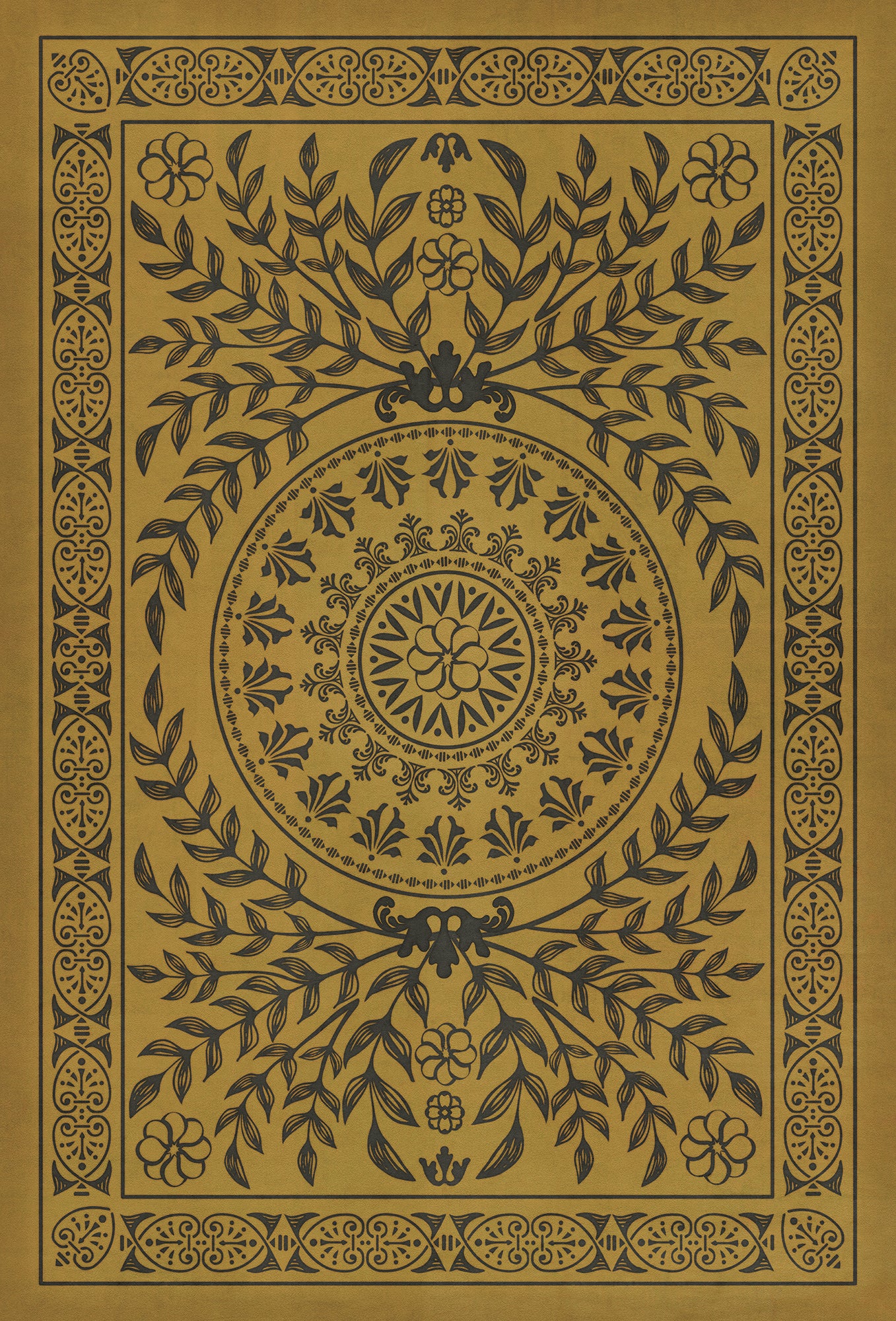 Pattern 40 Alhambra 38x56 Vintage Vinyl Floorcloth