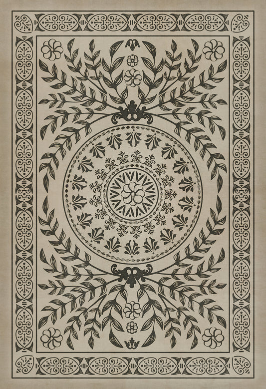 Pattern 40 Drummond Castle 52x76 Vintage Vinyl Floorcloth