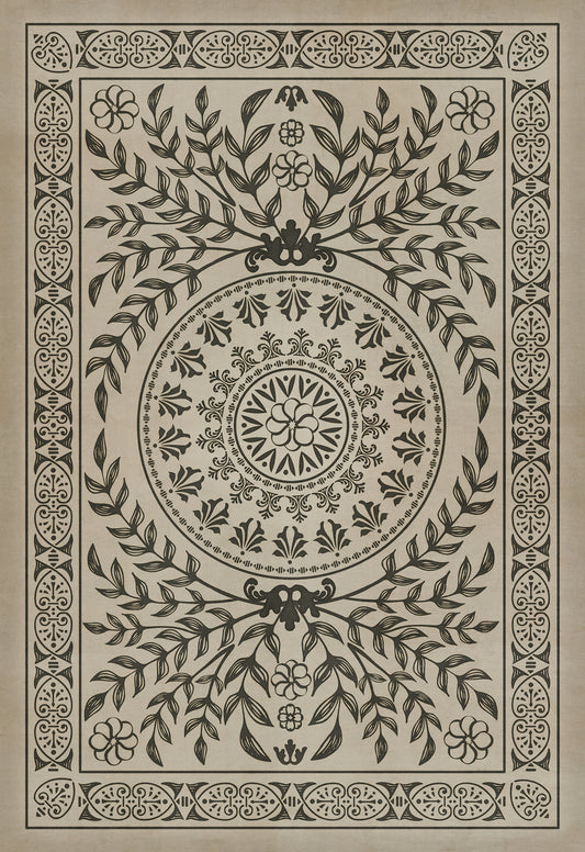 Pattern 40 Drummond Castle 70x102 Vintage Vinyl Floorcloth
