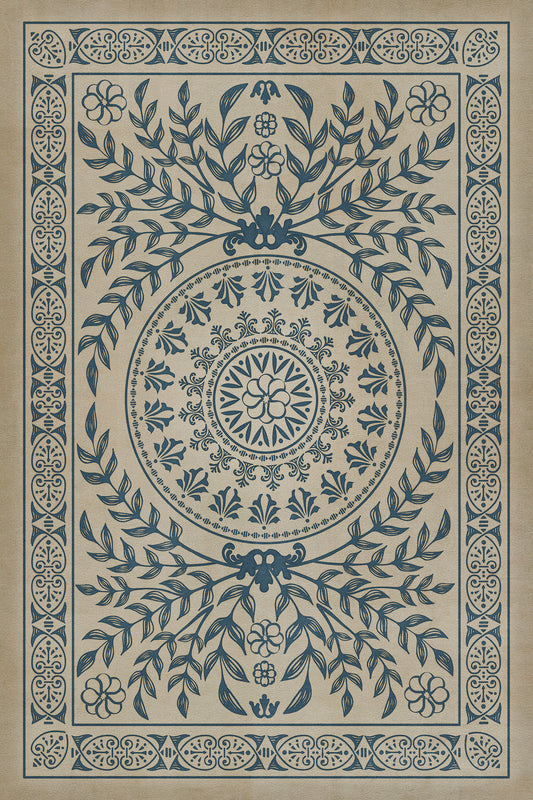 Pattern 40 Isola Bella 20x30 Vintage Vinyl Floorcloth