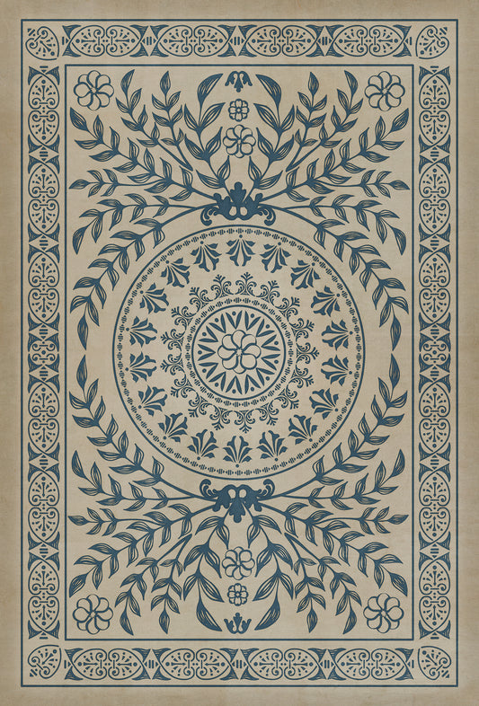 Pattern 40 Isola Bella 38x56 Vintage Vinyl Floorcloth