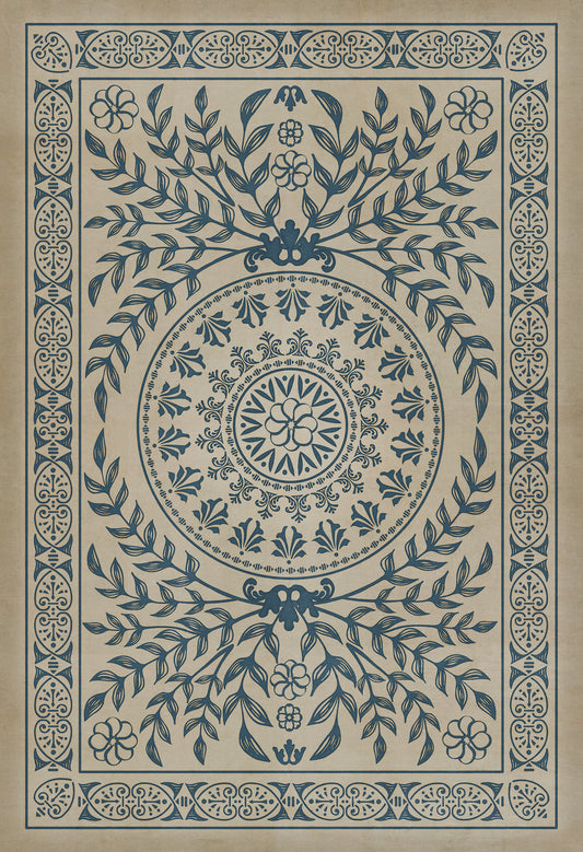 Pattern 40 Isola Bella 52x76 Vintage Vinyl Floorcloth