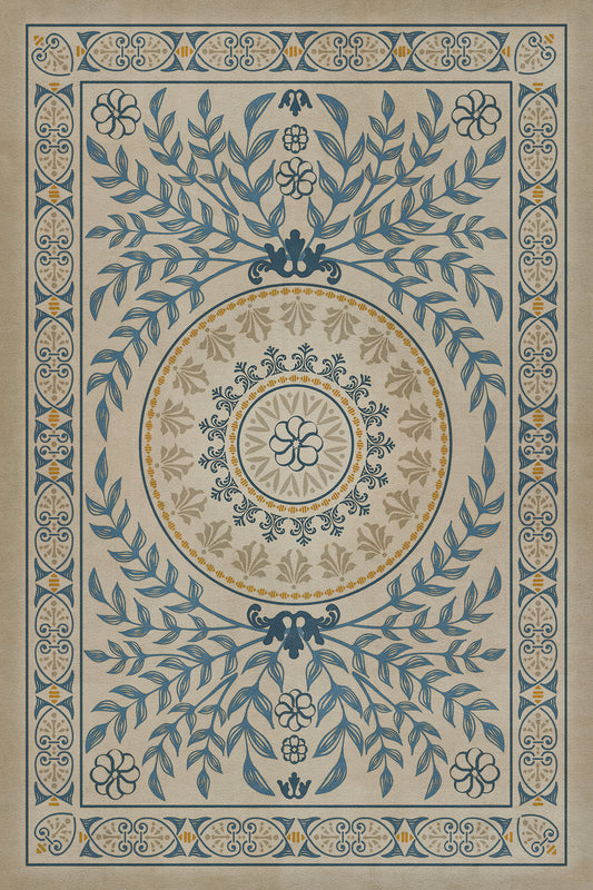Pattern 40 Villa dEste 20x30 Vintage Vinyl Floorcloth