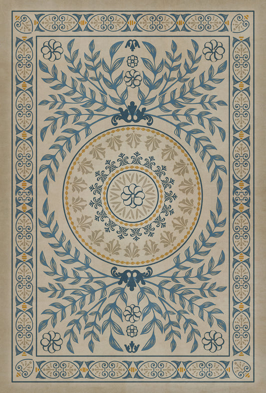 Pattern 40 Villa dEste 38x56 Vintage Vinyl Floorcloth